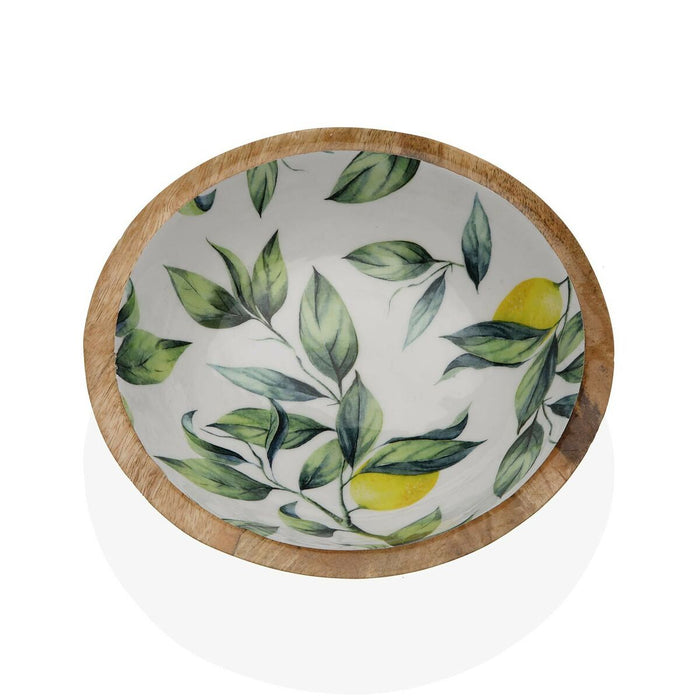 Bol Versa Lămâie Bambus Porțelan Lemn de mango 24 x 7 x 24 cm