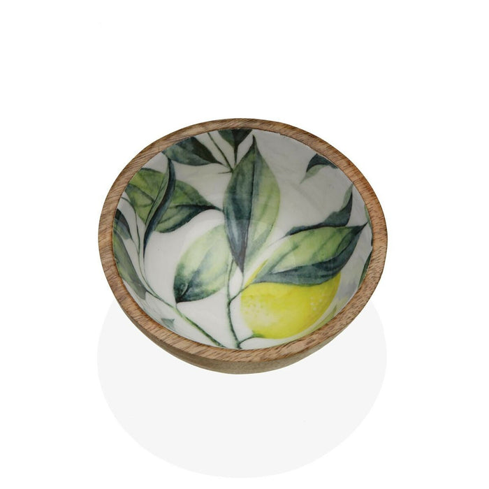 Bol Versa Lămâie Bambus Porțelan Lemn de mango 13 x 7 x 13 cm