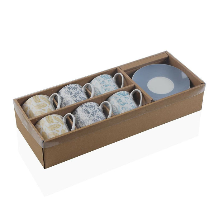 Set de 6 Cești de Ceai cu Farfurie Versa Izabela Porțelan