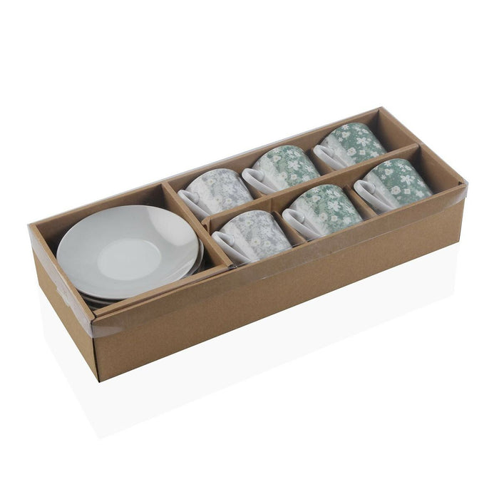 Set de 6 Cești de Ceai cu Farfurie Versa Margareta Porțelan