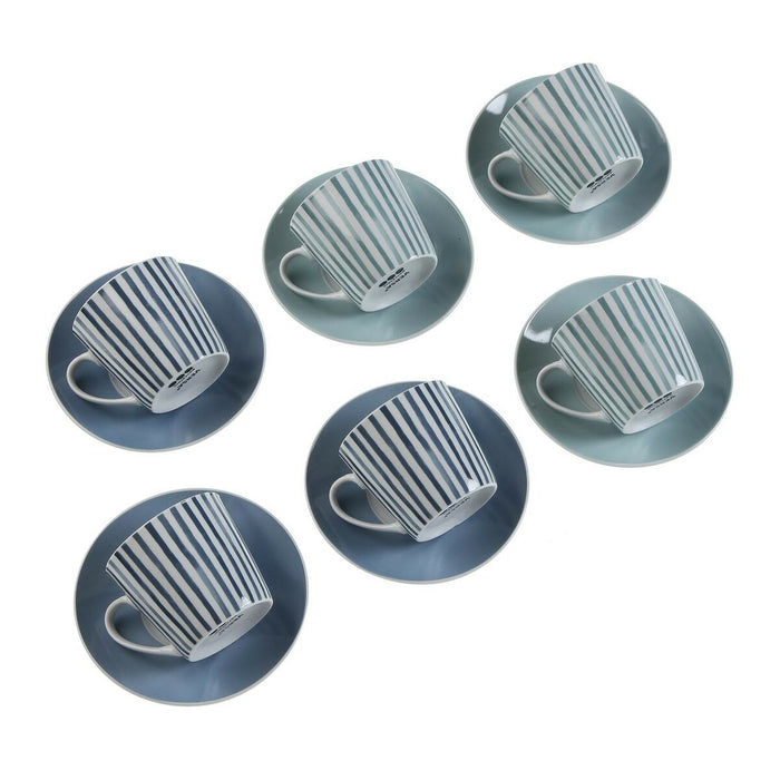 Set de 6 Cești de Ceai cu Farfurie Versa Adanna Porțelan