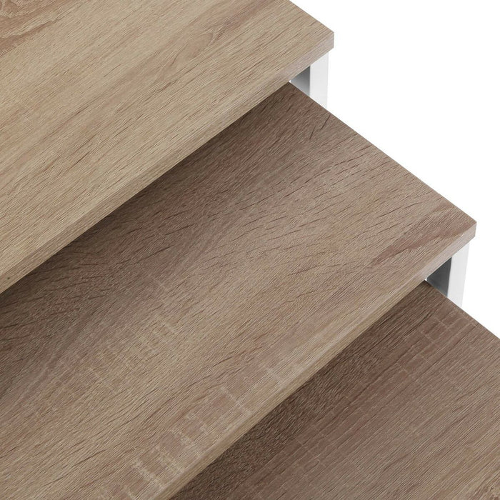 Set de 3 mese Versa Alb Metal Lemn MDF 30 x 60 x 46 cm