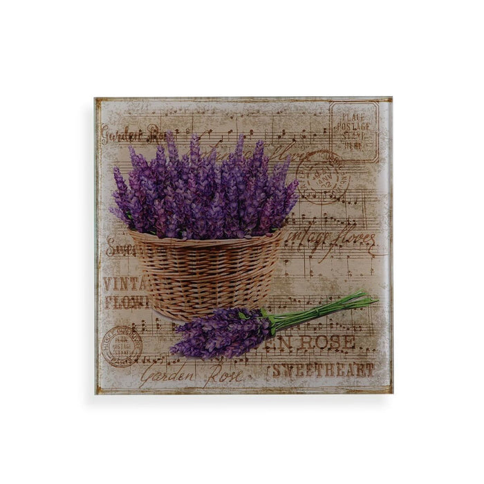 Tablou Versa Lavandă Geam 1 x 30 x 30 cm