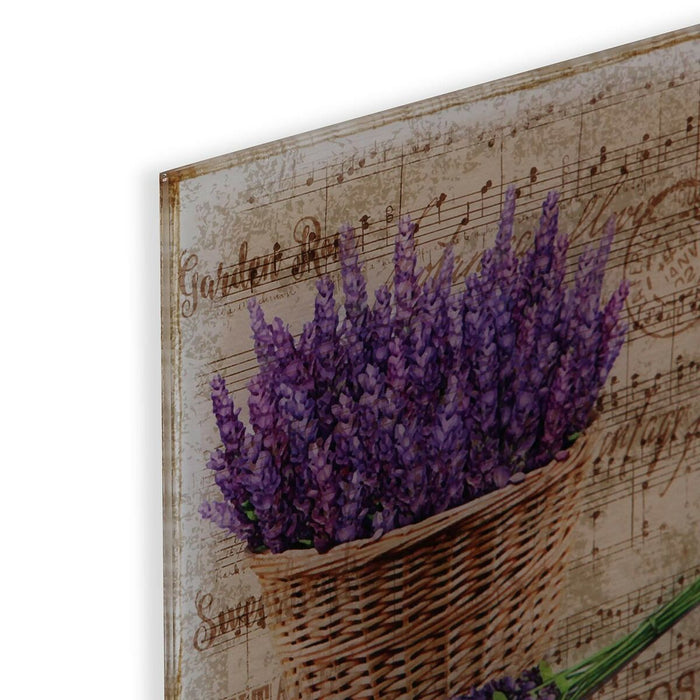 Tablou Versa Lavandă Geam 1 x 30 x 30 cm