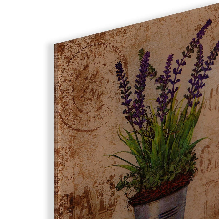 Tablou Versa Lavandă Geam 1 x 30 x 30 cm