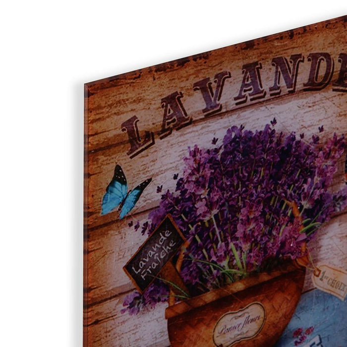 Tablou Versa Lavandă Geam 1 x 30 x 30 cm