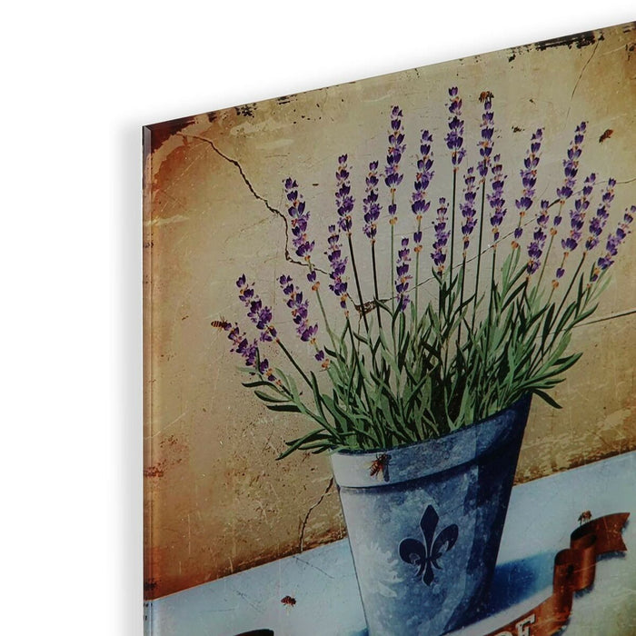 Tablou Versa Lavandă Geam 1 x 30 x 30 cm