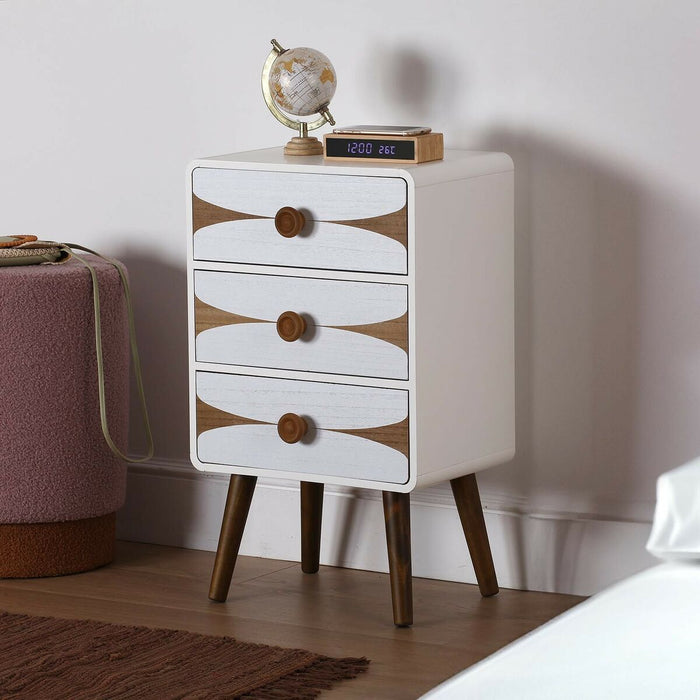 Taburet Versa Roz deschis Lemn 33 x 47 x 33 cm