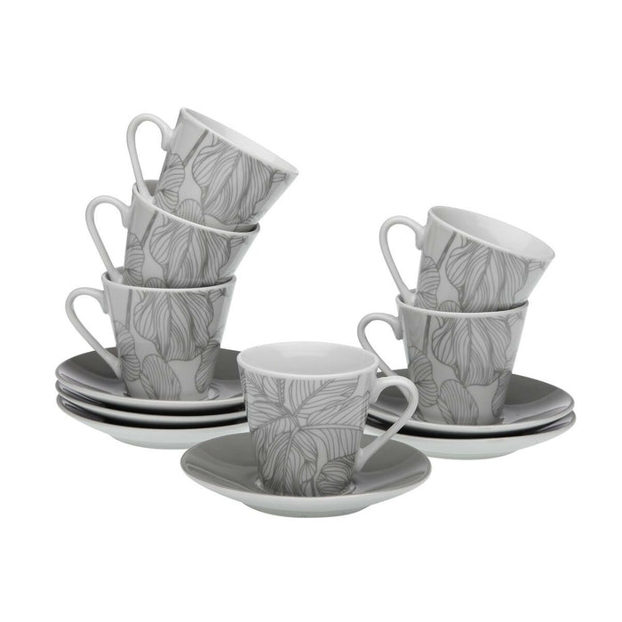 Set de Căni de Cafea Versa Palmier Porțelan