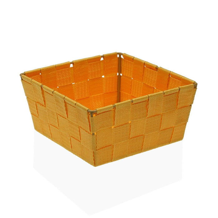 Coș Versa Flandes Galben Textilă 19 x 9 x 19 cm