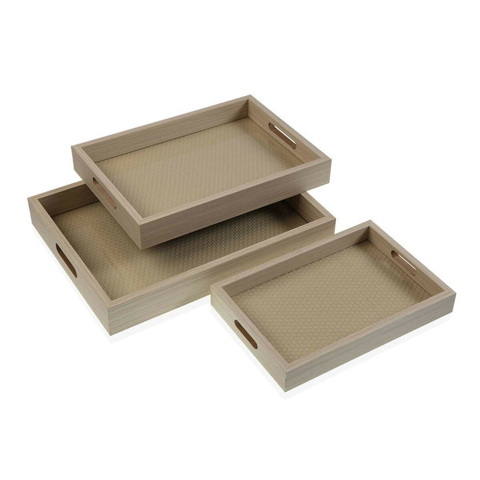 Set de Tăvi Versa Lemn MDF 30 x 5,5 x 40 cm (3 Piese)