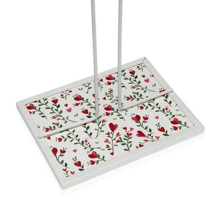 Suport pentru hârtie de bucătărie Versa Inimi Metal Oțel Lemn MDF 16,5 x 31 x 13 cm