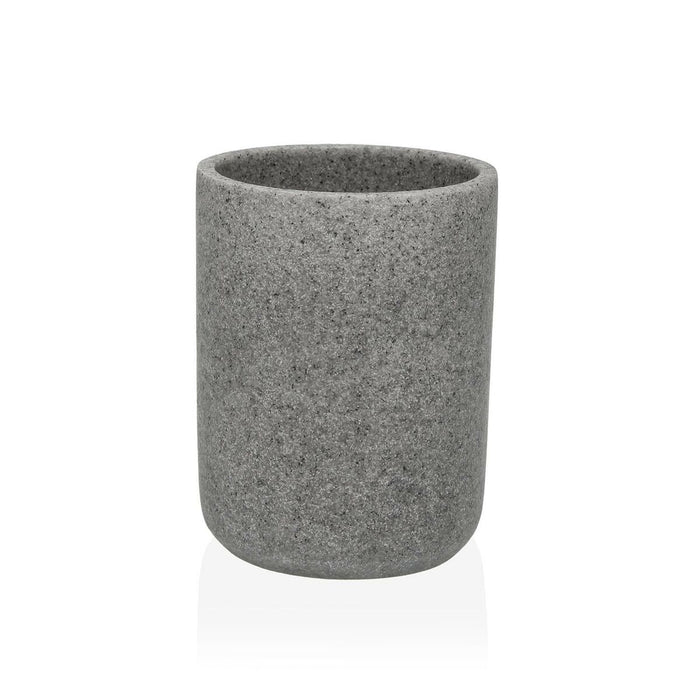 Suport pentru periuțe de dinți Versa Gri Rășină 8,2 x 16 x 8,2 cm