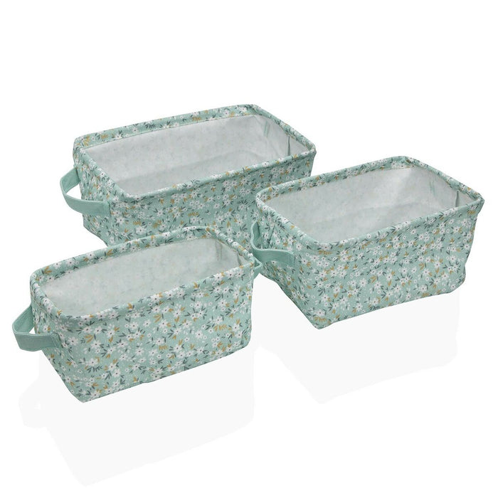 Set de Coșuri Versa Bellis Textilă 18 x 14 x 28 cm 28 x 18 x 14 cm
