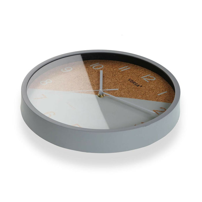Ceas de Perete Versa Cork Gri Plastic 4,5 x 30 x 30 cm