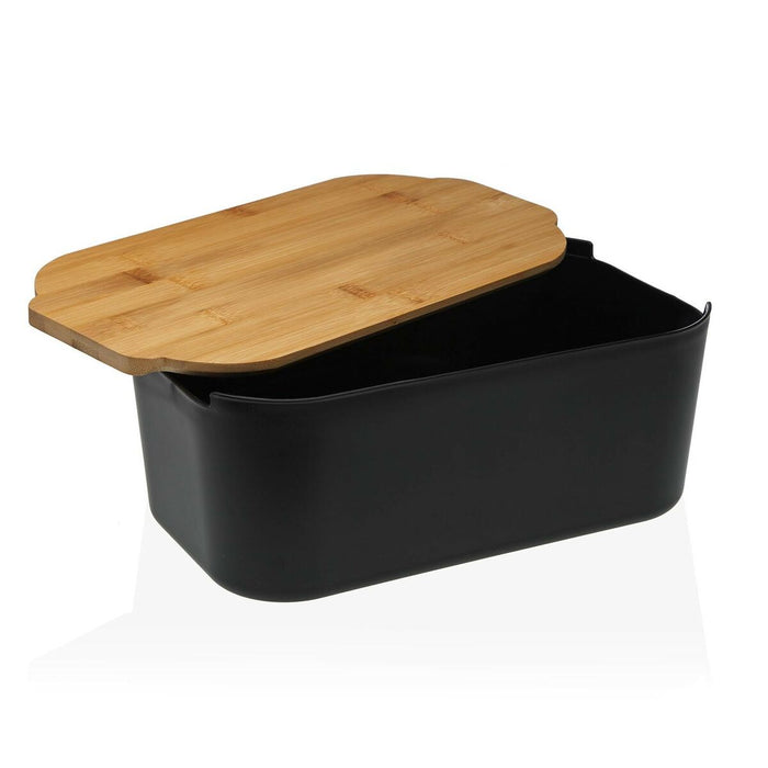 Coș pentru pâine Versa Negru Bambus polipropilenă 18,5 x 12 x 33 cm
