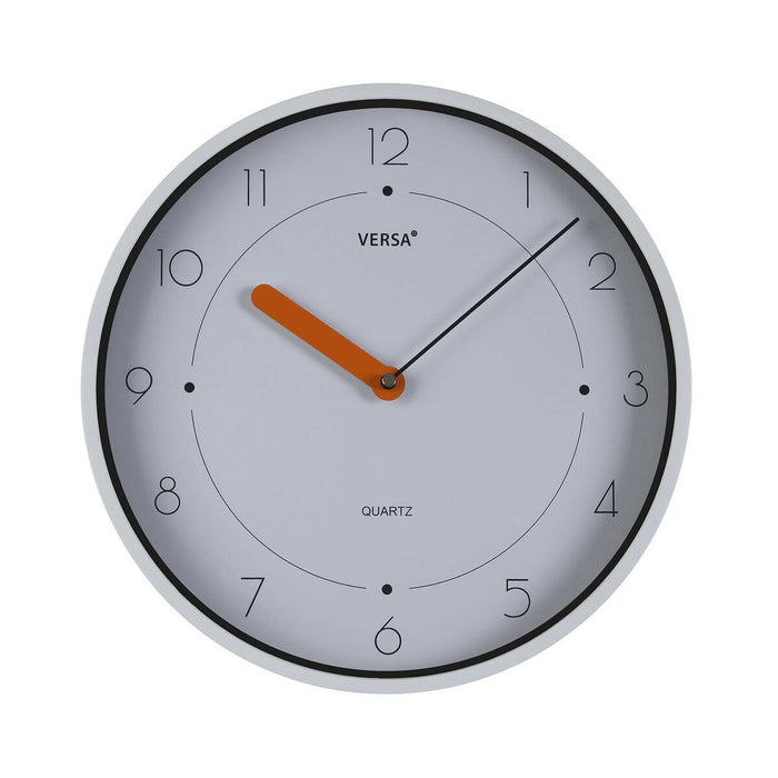 Ceas de Perete Versa Alb Plastic Cuarț 4 x 30 x 30 cm