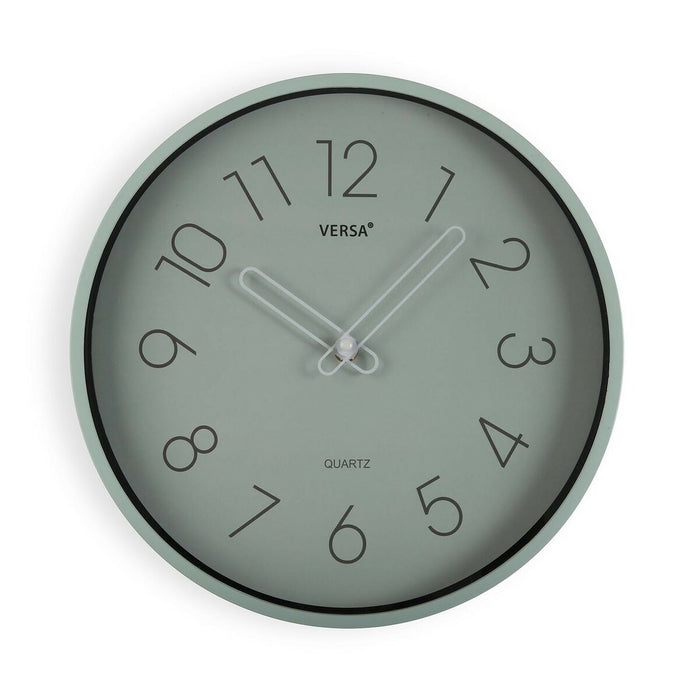 Ceas de Perete Versa Verde Plastic Cuarț 4 x 30 x 30 cm