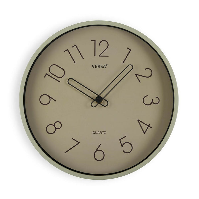 Ceas de Perete Versa Galben Plastic Cuarț 4 x 30 x 30 cm
