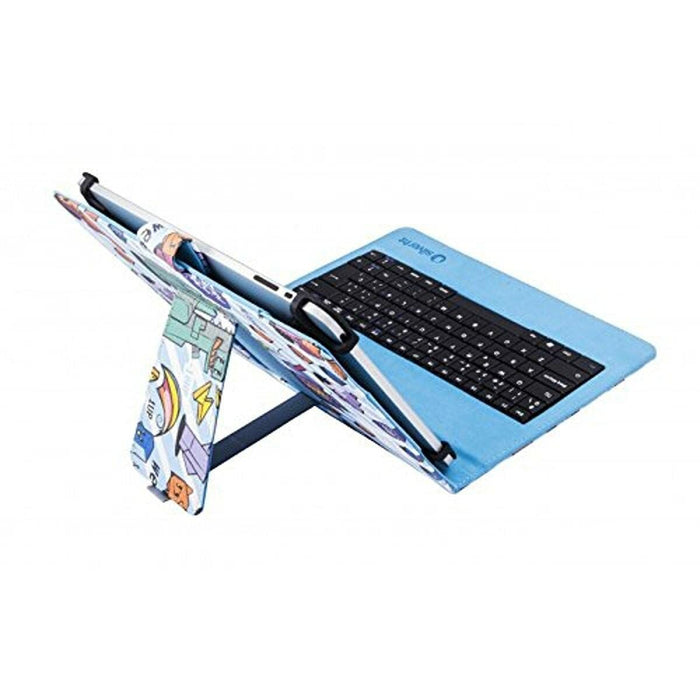 Tastatură Bluetooth cu Suport pentru Tabletă PIXEL GAMER Qwerty Spaniolă 10,1"
