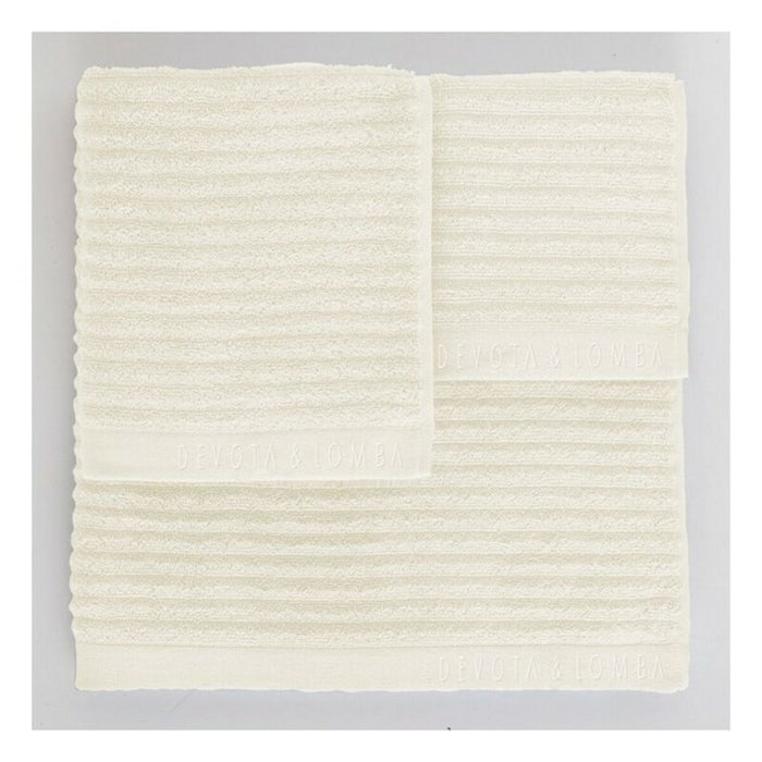 Set de prosoape Devota & Lomba Rayas marfil Fildeș 100 % bumbac
