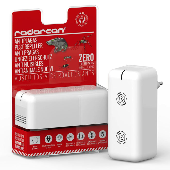 Combaterea insectelor Radarcan 25 - 125 m² Alb Ultrasonic