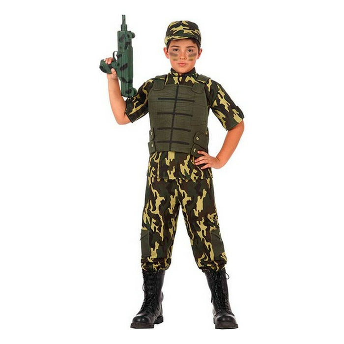 Costum Deghizare pentru Copii 10954 Camuflaj Verde (4 Piese)
