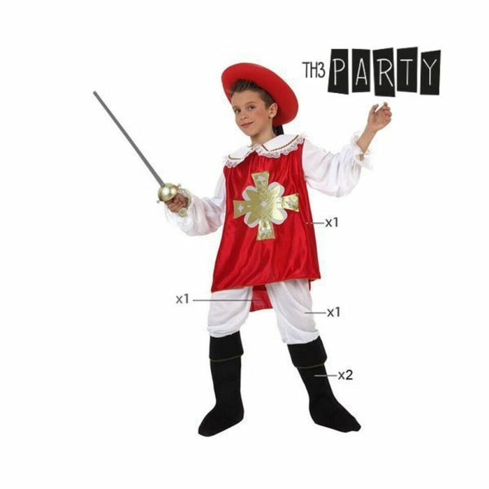 Costum Deghizare pentru Copii Th3 Party Roșu 5-6 Ani (4 Piese)