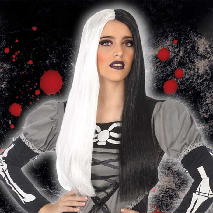 Perucă pentru Halloween Negru Alb