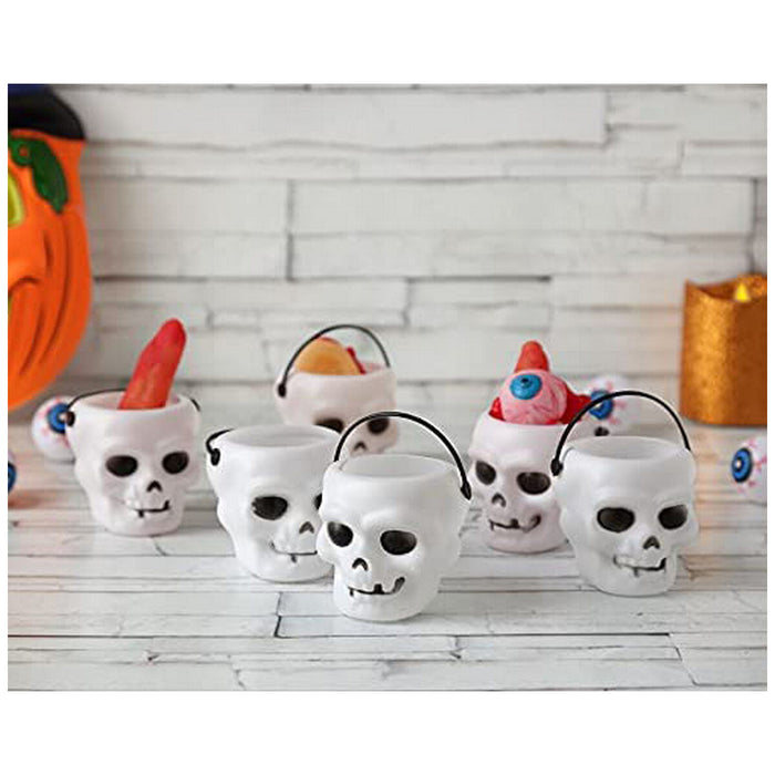 Decorațiune pentru Halloween 6 uds Ø 7 cm Craniu