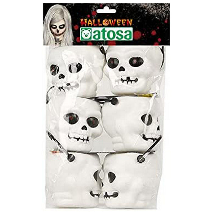 Decorațiune pentru Halloween 6 uds Ø 7 cm Craniu