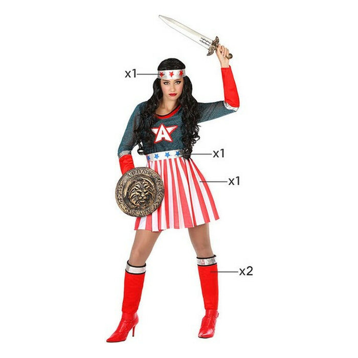Costum Deghizare pentru Adulți Multicolor Supererou (4 Piese)
