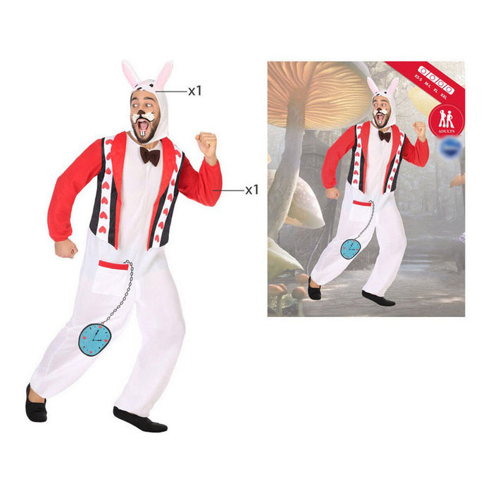 Costum Deghizare pentru Adulți Iepure Multicolor XL (2 Piese) (2 Unități) (2 pcs)