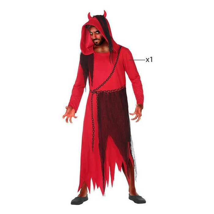 Costum Deghizare pentru Adulți DISFRAZ DEMONIO M-L Roșu Drac (1 Piese) (M/L)