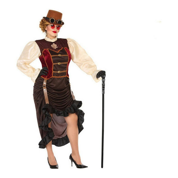 Costum Deghizare pentru Adulți DISFRAZ STEAMPUNK XXL Shine Inline XXL Steampunk Maro (1 Unități)