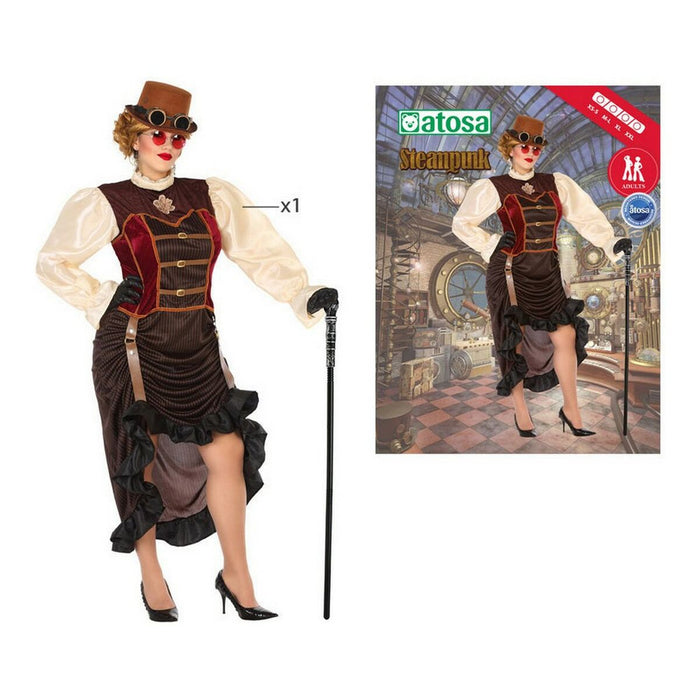 Costum Deghizare pentru Adulți DISFRAZ STEAMPUNK XXL Shine Inline XXL Steampunk Maro (1 Unități)
