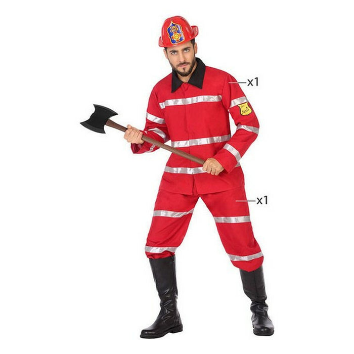 Costum Deghizare pentru Adulți Pompier Roșu XL
