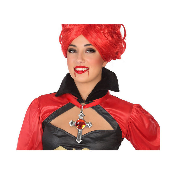 Colier Crucifix Halloween Argintiu