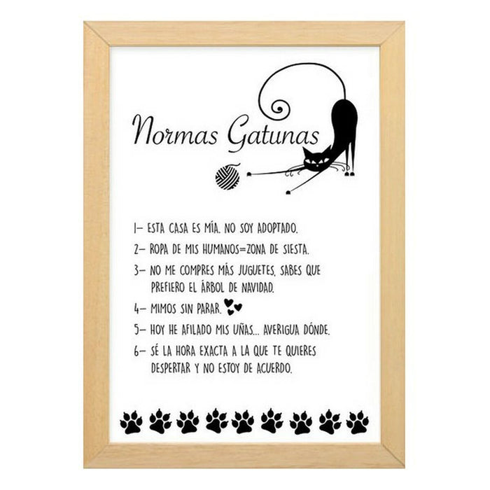 Decorațiune de Perete Alb Pisici 35 x 25 cm 32 x 25 cm (1 Unități)