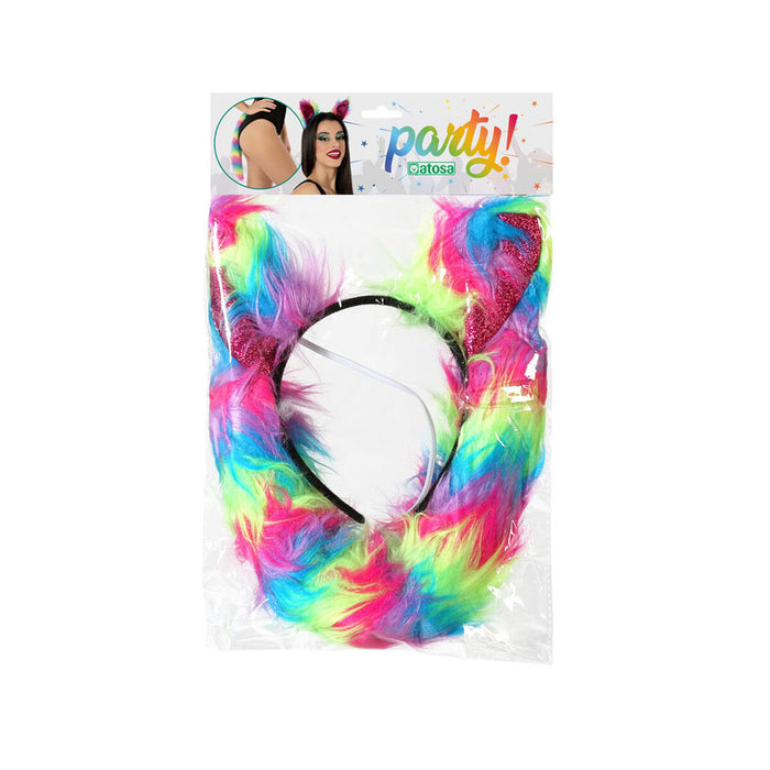 Costum Deghizare pentru Adulți Multicolor 2 Piese Pisicuță