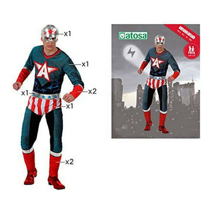 Costum Deghizare pentru Adulți American Captain XXL