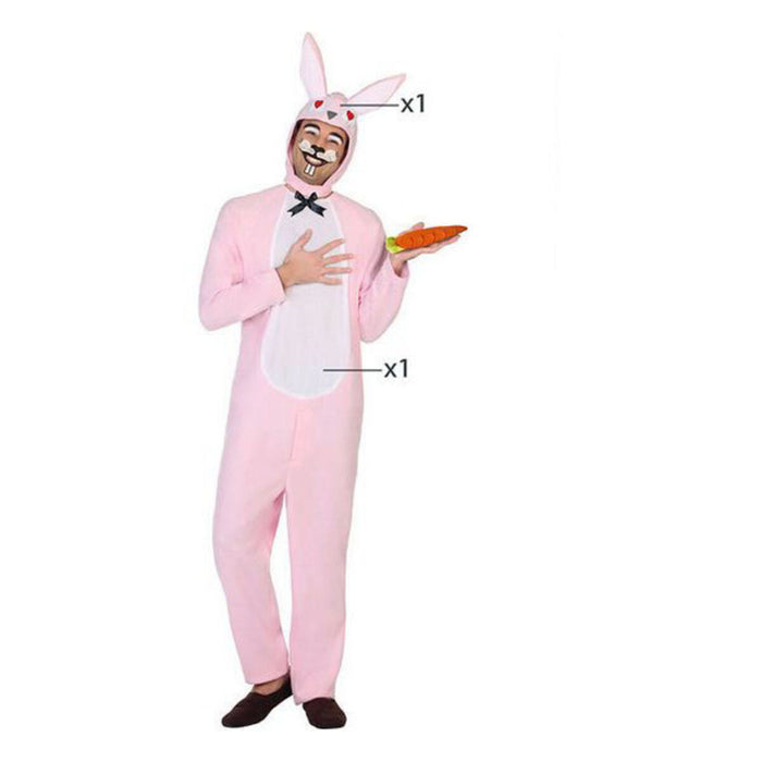 Costum Deghizare pentru Adulți Roz Iepure (2 pcs)