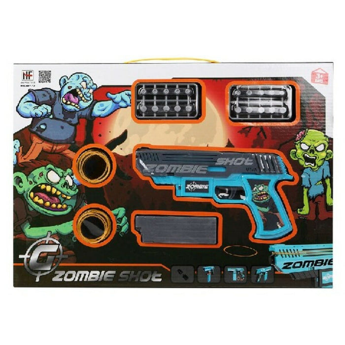 Playset Zombie Shot Pistol cu Săgeți Albastru (43 x 30 cm)