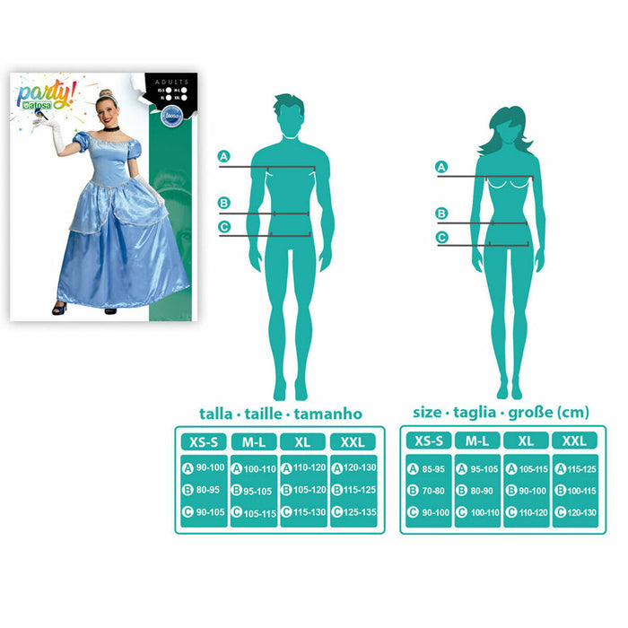 Costum Deghizare pentru Adulți Prințesă Albastru