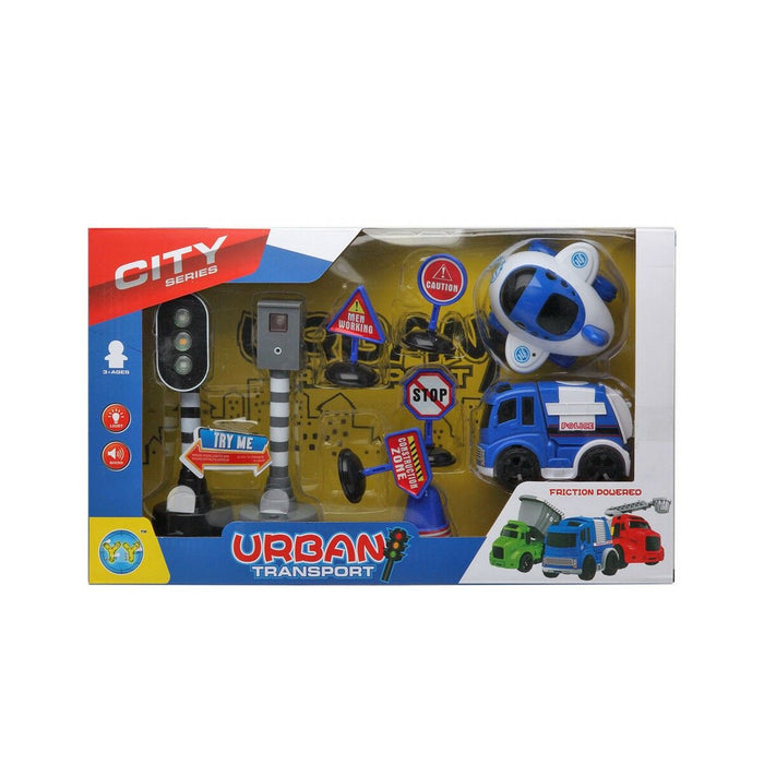 Set de Jucării cu Vehicule City Series Police Multicolor 38 x 22 cm