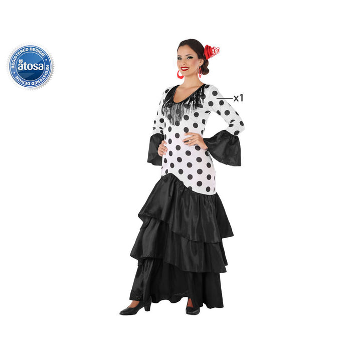 Costum Deghizare pentru Adulți Negru Dansatoare de Flamenco XXL