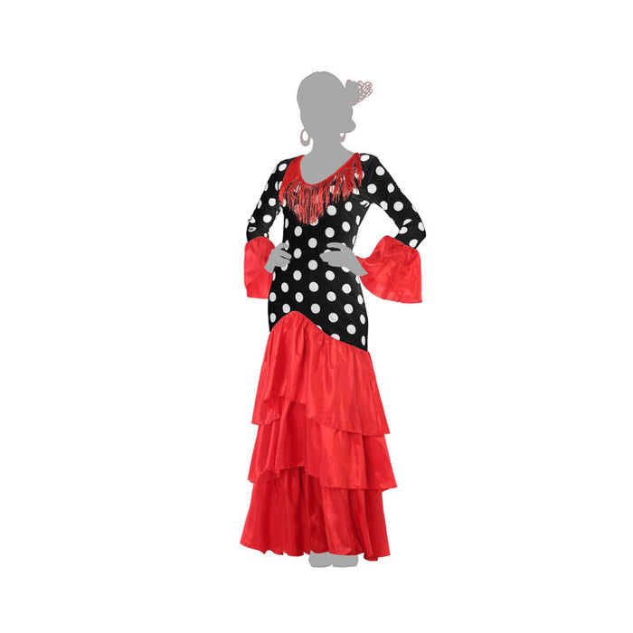 Costum Deghizare pentru Adulți Roșu Dansatoare de Flamenco XXL