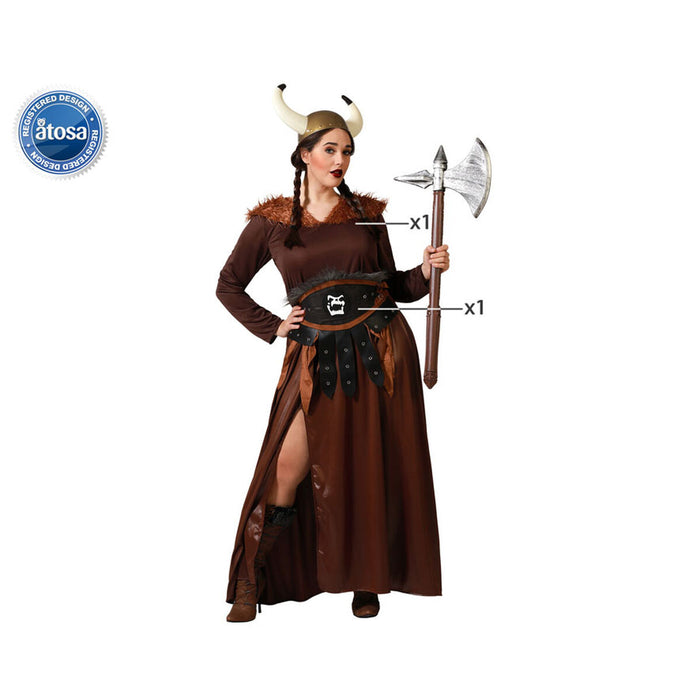 Costum Deghizare pentru Adulți Femeie Viking XXL