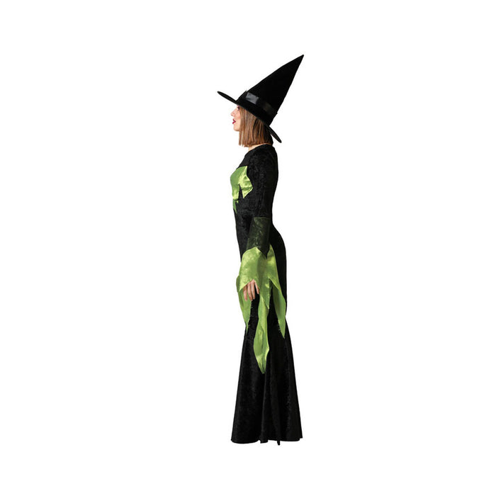 Costum Vrăjitoare Adulți Verde