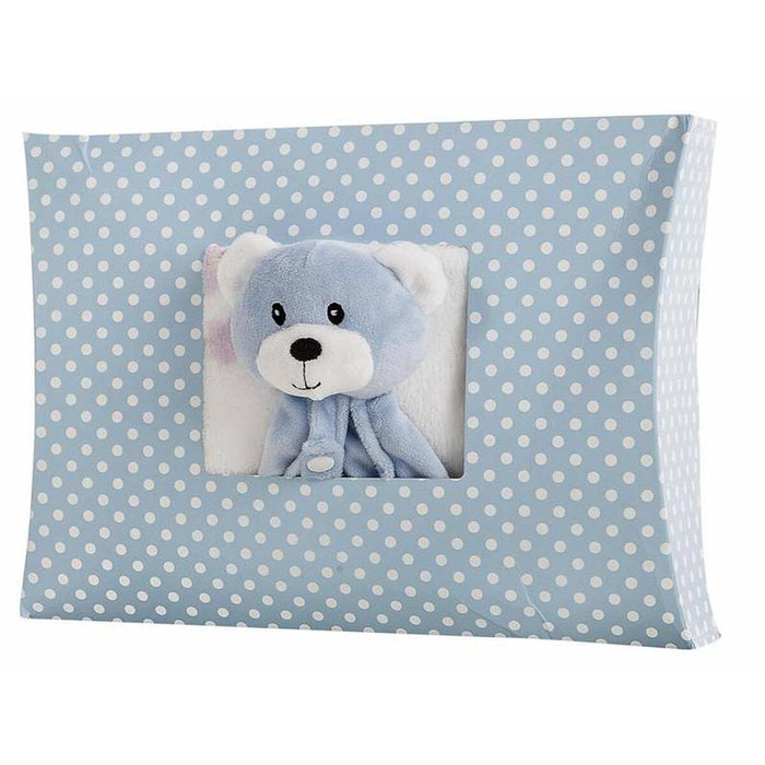 Pătură pentru Bebeluș Doudou Albastru Roz 90 x 75 cm